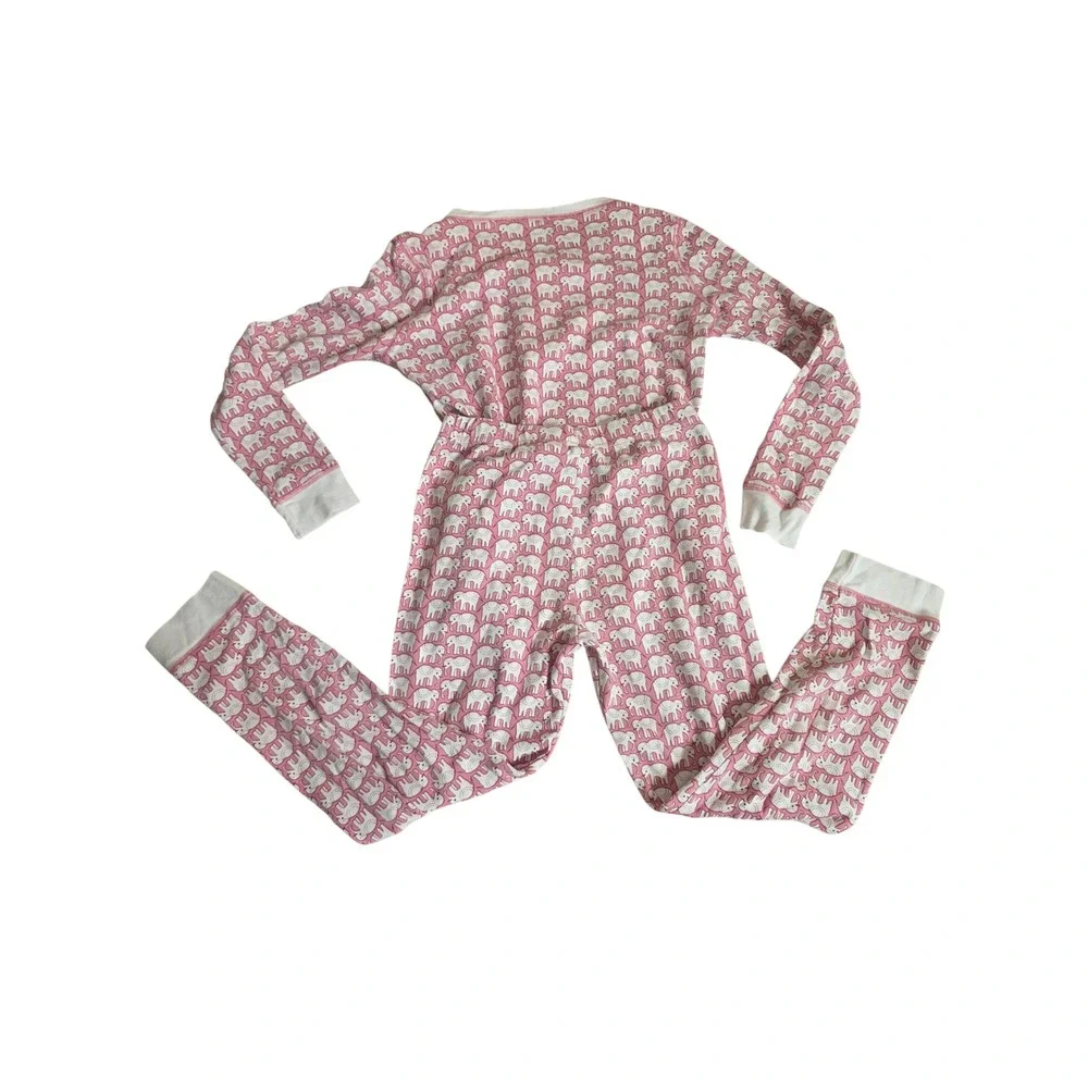 Roller Rabbit Kids Pink Hathi Elephant Pajama Set 100% Cotton Size 10 Years